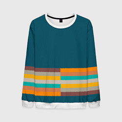 Свитшот мужской Индиго и шумовой градиент заката с текстурой, цвет: 3D-белый