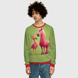 Свитшот мужской Розовые они такие, цвет: 3D-красный — фото 2