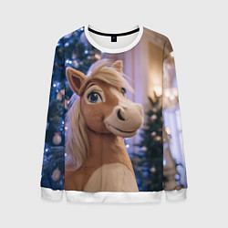 Мужской свитшот Плюшевая новогодняя лошадь