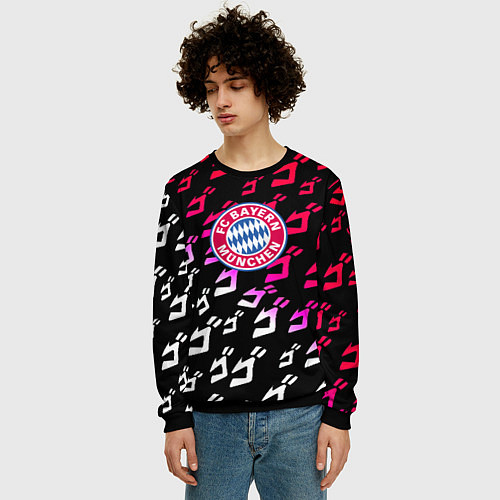 Мужской свитшот Бавария Мюнхен jojo anime / 3D-Черный – фото 3