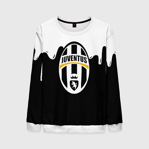 Мужской свитшот Juventus капли красок / 3D-Белый – фото 1