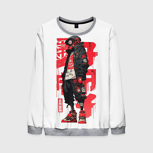 Мужской свитшот Bot raven / 3D-Меланж – фото 1