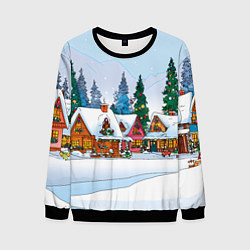 Мужской свитшот Новогодник дворик