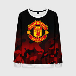 Свитшот мужской Манчестер Юнайтед камуфляж текстура, цвет: 3D-белый