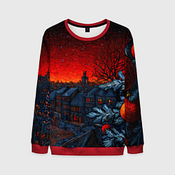 Мужской свитшот Новый год в ночном городе