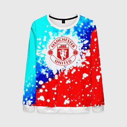 Свитшот мужской Манчестер Юнайтед неон, цвет: 3D-белый