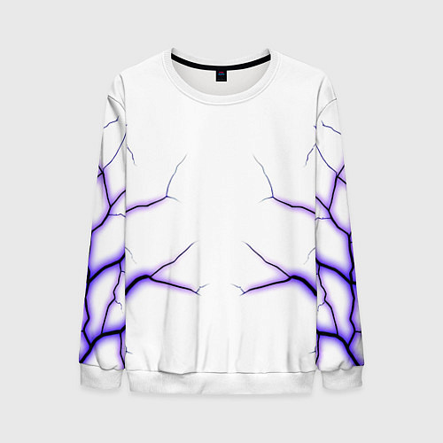 Мужской свитшот Color white purple / 3D-Белый – фото 1