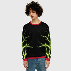 Свитшот мужской Color green black, цвет: 3D-красный — фото 2