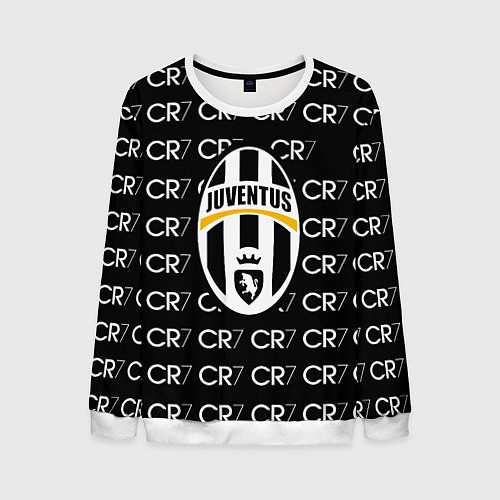 Мужской свитшот Juventus sport pattern / 3D-Белый – фото 1