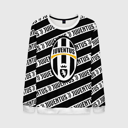 Мужской свитшот Ювентус полосы линии спорт / 3D-Белый – фото 1