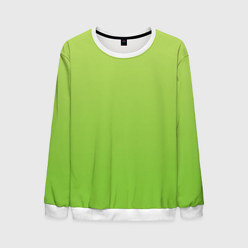 Мужской свитшот Color lime green / 3D-Белый – фото 1