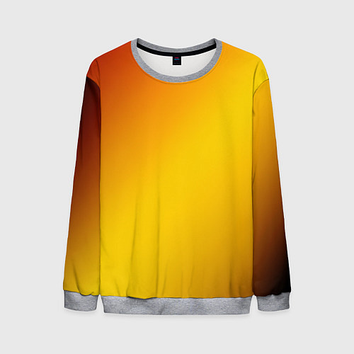 Мужской свитшот Color yellow red gradient / 3D-Меланж – фото 1