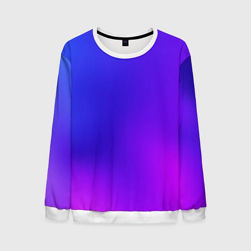 Мужской свитшот Color multicolored gradient / 3D-Белый – фото 1