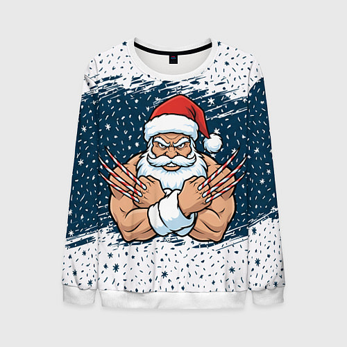 Мужской свитшот Сантамаха / 3D-Белый – фото 1