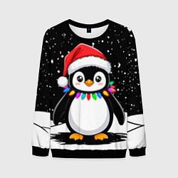 Мужской свитшот Пингвин в шапке Санты