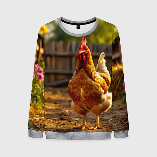 Мужской свитшот Золотой хранитель двора / 3D-Меланж – фото 1