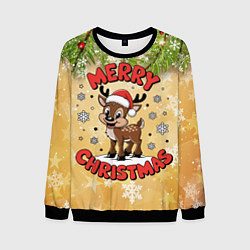 Мужской свитшот Олень в шапке Санты