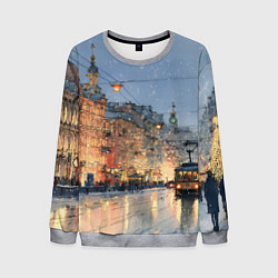 Мужской свитшот Вечер Санкт-Петербурга