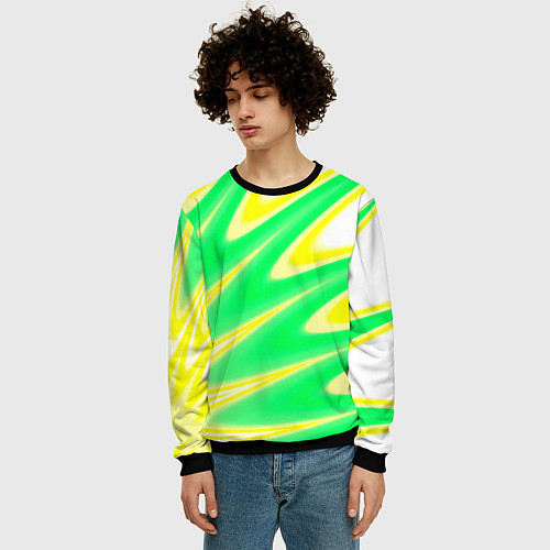 Мужской свитшот Multicolored color / 3D-Черный – фото 3