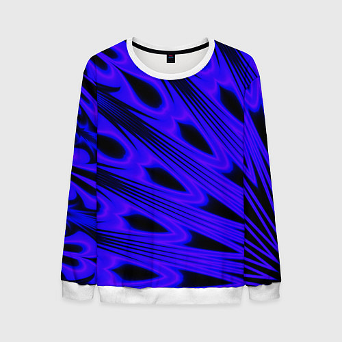Мужской свитшот Color neon blue / 3D-Белый – фото 1