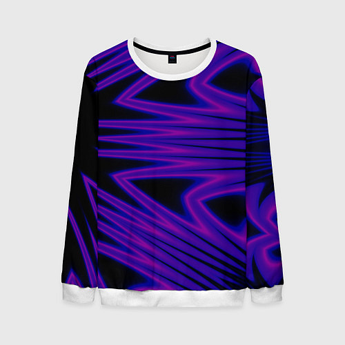 Мужской свитшот Color neon blue / 3D-Белый – фото 1
