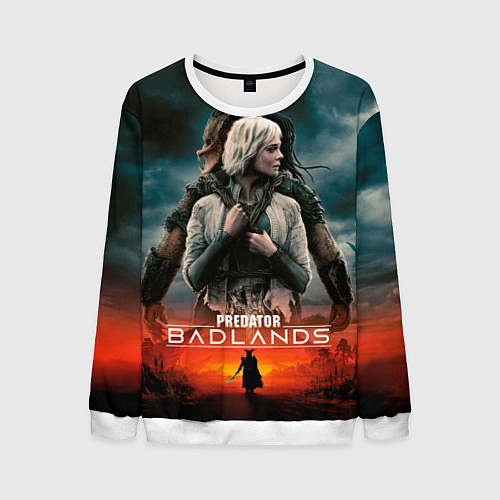 Мужской свитшот Главные герои Хищник планета смерти / 3D-Белый – фото 1