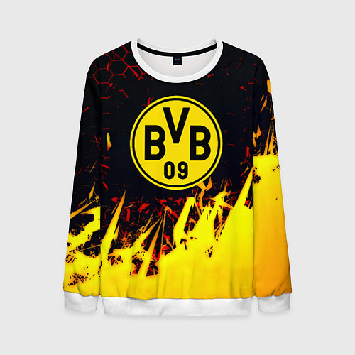 Мужской свитшот Borussia краски соты / 3D-Белый – фото 1