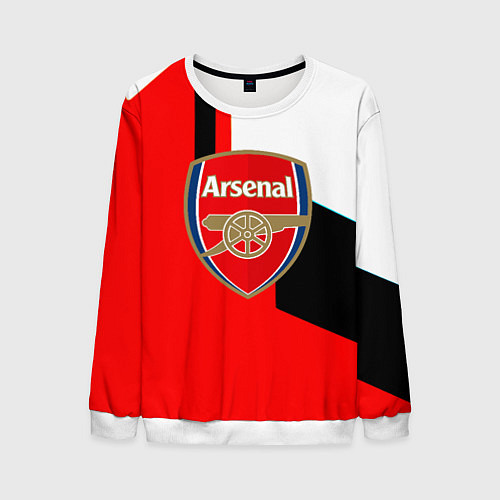 Мужской свитшот Арсенал геометрия спорт / 3D-Белый – фото 1