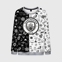 Свитшот мужской Манчестер сити ачивки, цвет: 3D-меланж