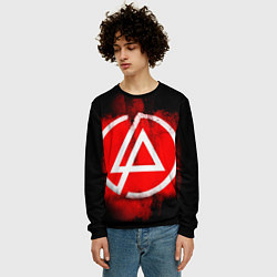 Свитшот мужской Linkin Park: Red style, цвет: 3D-черный — фото 2