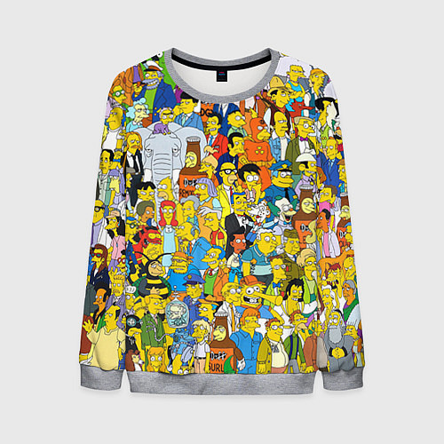 Мужской свитшот Simpsons Stories / 3D-Меланж – фото 1