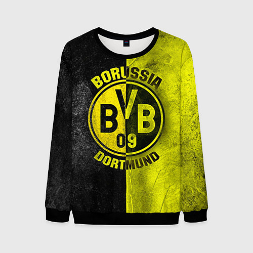 Мужской свитшот Borussia Dortmund / 3D-Черный – фото 1