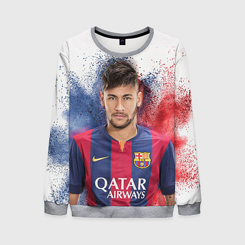 Мужской свитшот Neymar FCB / 3D-Меланж – фото 1