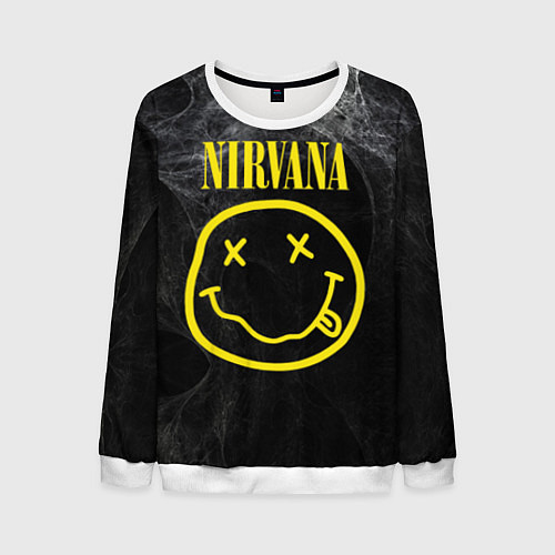 Мужской свитшот Nirvana Smoke / 3D-Белый – фото 1