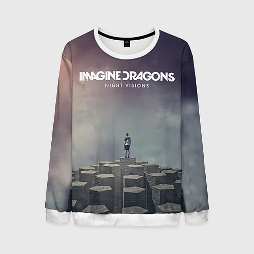 Мужской свитшот Imagine Dragons: Night Visions / 3D-Белый – фото 1