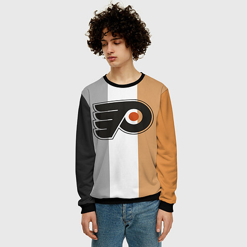 Мужской свитшот Philadelphia Flyers / 3D-Черный – фото 3