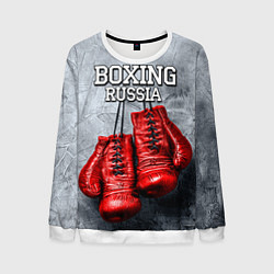 Свитшот мужской Boxing Russia, цвет: 3D-белый