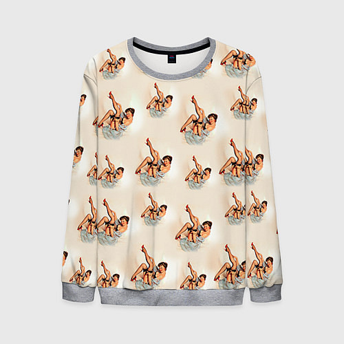 Мужской свитшот Ножки / 3D-Меланж – фото 1