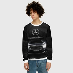 Свитшот мужской Mercedes, цвет: 3D-белый — фото 2