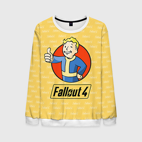Мужской свитшот Fallout 4: Pip-Boy / 3D-Белый – фото 1