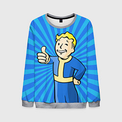 Свитшот мужской Fallout Blue, цвет: 3D-меланж