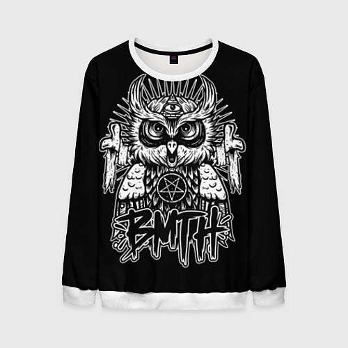 Мужской свитшот BMTH Owl / 3D-Белый – фото 1