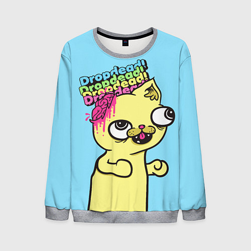 Мужской свитшот Drop Dead: Wild Cat / 3D-Меланж – фото 1