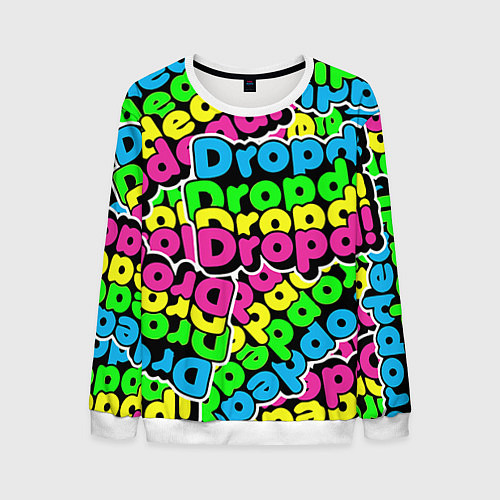 Мужской свитшот Drop Dead: Acid Pattern / 3D-Белый – фото 1