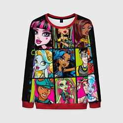 Свитшот мужской Monster High Faces, цвет: 3D-красный