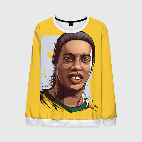 Мужской свитшот Ronaldinho Art / 3D-Белый – фото 1