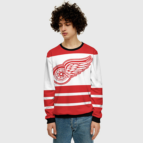 Мужской свитшот Detroit Red Wings / 3D-Черный – фото 3