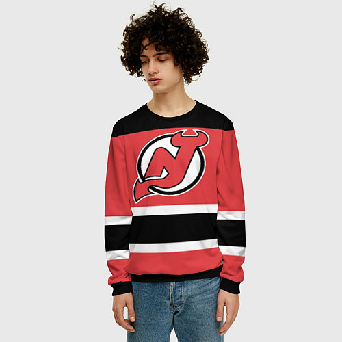 Мужской свитшот New Jersey Devils / 3D-Черный – фото 3