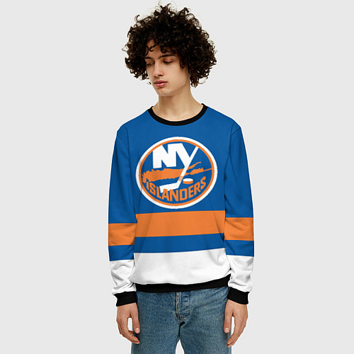 Мужской свитшот New York Islanders / 3D-Черный – фото 3