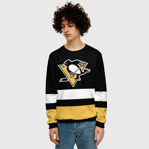 Мужской свитшот Pittsburgh Penguins: Black / 3D-Черный – фото 3